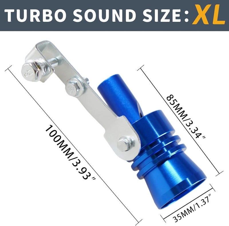 YESHMA Universal Blue Universal Turbo Sound Whistle Muffler Pipe Sounder Simulator Tailpipe Noise Sound Enhancer Compatible with Motorcycle, Truck, Cars, Dirt Bike and Scooter(XL 1 Pack) - Image 3